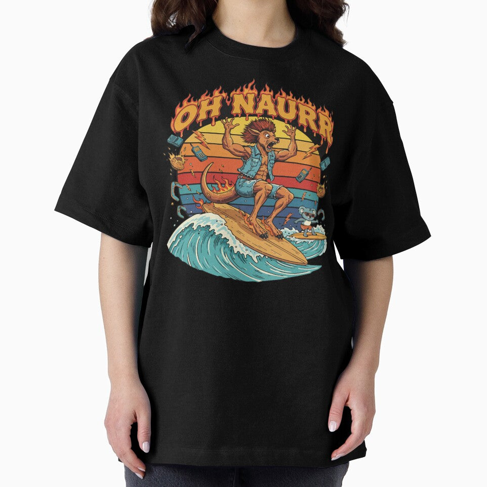 oh naur, aur naur, kangaroo and koala surfing, surf, australia, aussie meme by Prtina T-Shirts, Hoodie, Sweatshirt (Image 2)