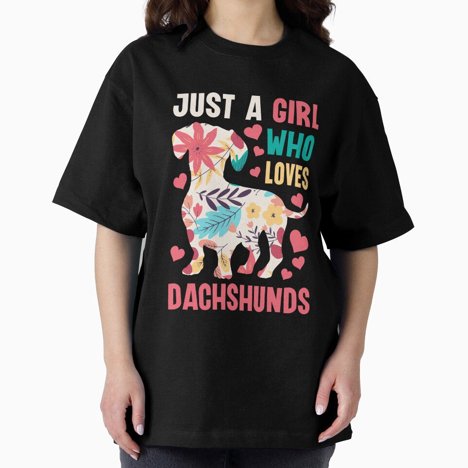 Just a Girl Who loves Dachshunds by jie lin T-Shirts, Hoodie, Sweatshirt | BlankRebels.com (Image 2)