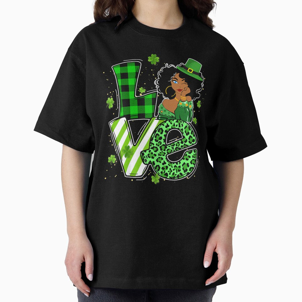 LOVE St Patricks Day African American Melanin Black Women by AdonisShop