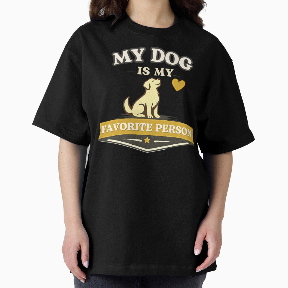My Dog Is My Favorite Person Shirt – Funny Dog Lover Vintage Graphic Tee by AdicretorDesign