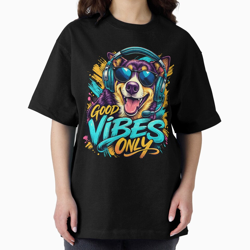 Good Vibes Only – Cute Dog Lover Shirt by ArtsBorn2Create