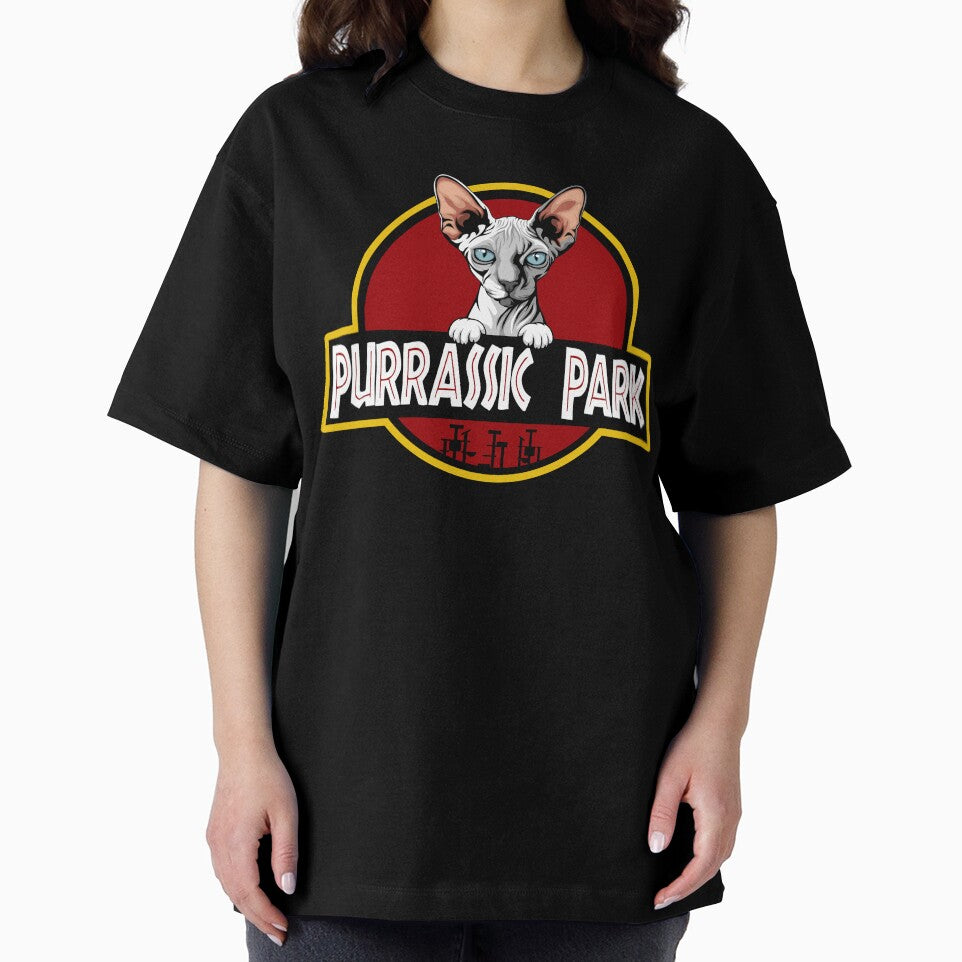 Funny White Sphynx Cat Purrassic Park T-Shirts, Hoodie, Sweatshirt