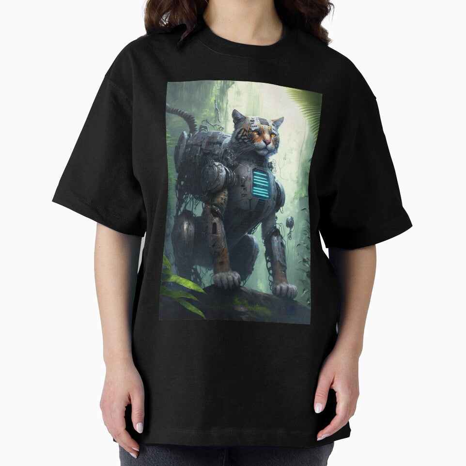 Cyborg cat in the jungle by KoolArtDistrict T-Shirts, Hoodie, Sweatshirt | BlankRebels.com (Image 2)