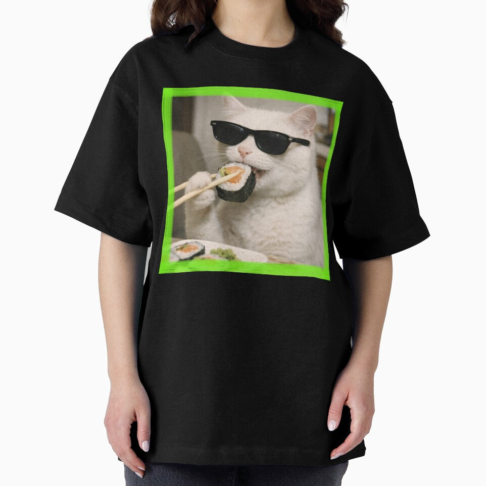 Cat Eating Sushi by AIEverything T-Shirts, Hoodie, Sweatshirt | BlankRebels.com (Image 2)