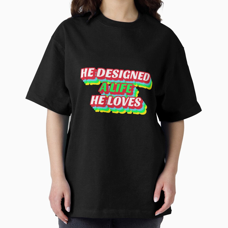 He Designed A Life He Loves. Inspirational Quote Sticker by SuccessfulVibes T-Shirts, Hoodie, Sweatshirt (Image 2)