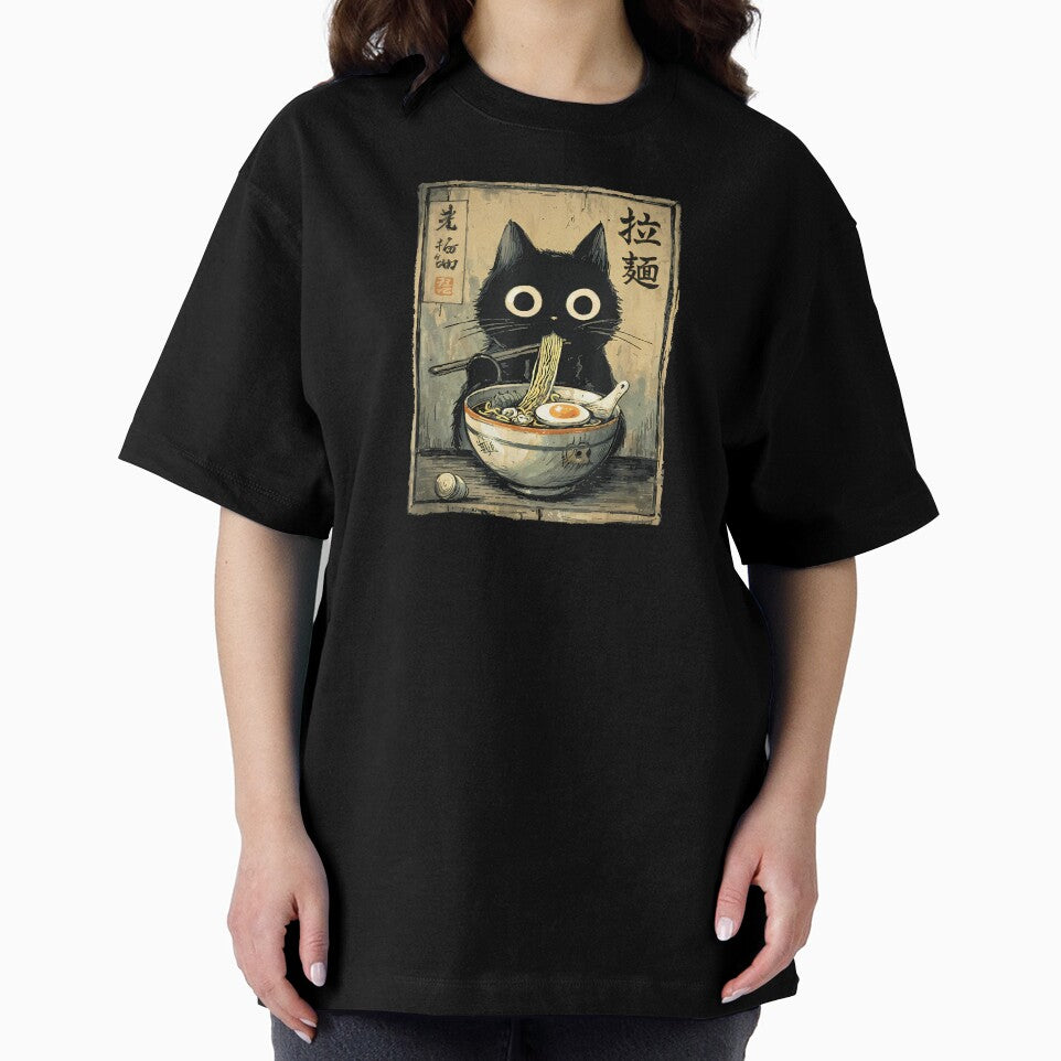 Kawaii Ramen Cat Retro Japanese Noodles Artwork by cawtoon T-Shirts, Hoodie, Sweatshirt | BlankRebels.com (Image 2)