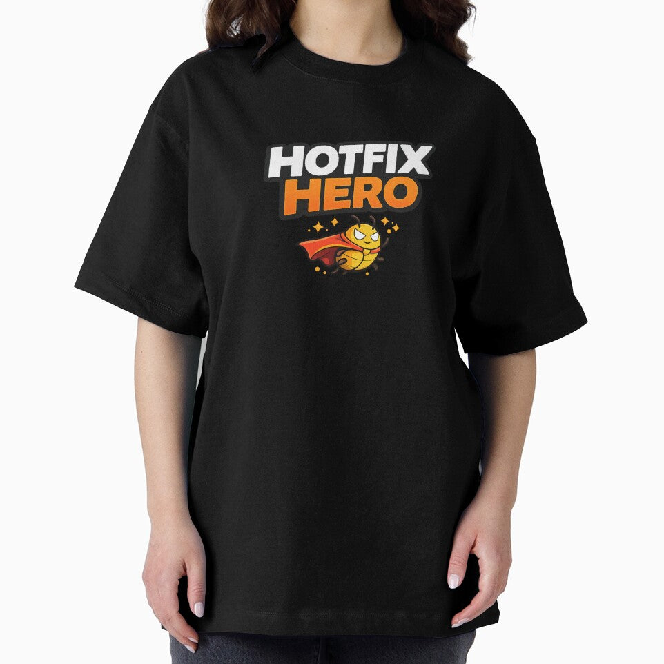 Hotfix Hero – Funny Developer Bug Superhero Coding Design by Vasil Dimitrov T-Shirts, Hoodie, Sweatshirt (Image 2)