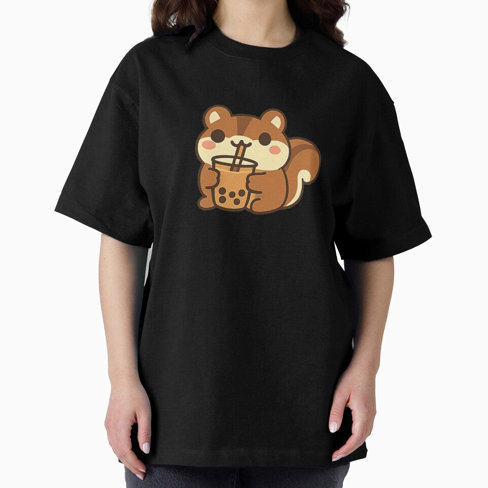 Cute Squirrel Drinking Matcha – Kawaii Green Tea Lover Cartoon Design by Ach&Koor T-Shirts, Hoodie, Sweatshirt (Image 2)