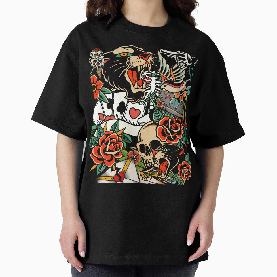 Colorful Old School Tattoo Style Art by HIGHSQUARE T-Shirts, Hoodie, Sweatshirt | BlankRebels.com (Image 2)