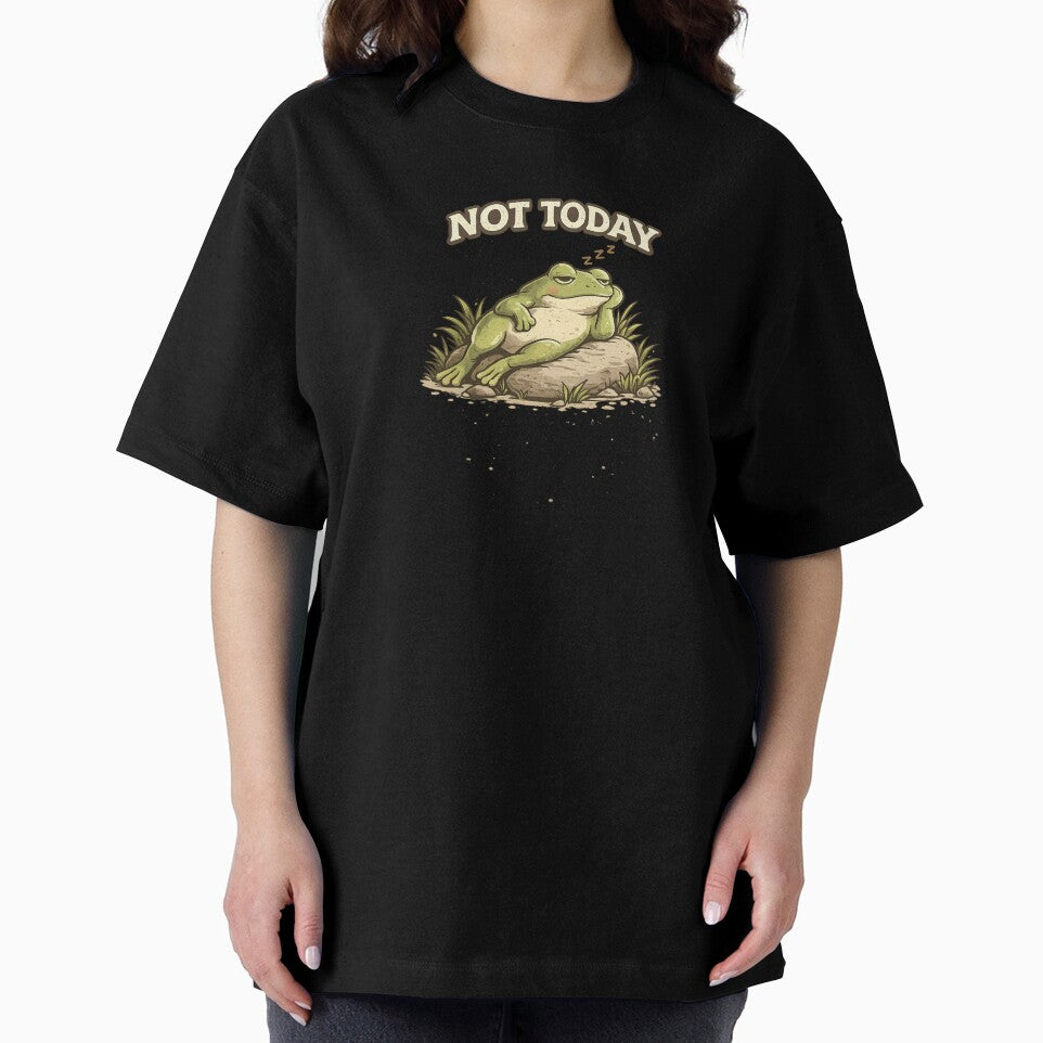 Not Today Frog – Chill Funny Cartoon Illustration T-Shirts, Hoodie, Sweatshirt
