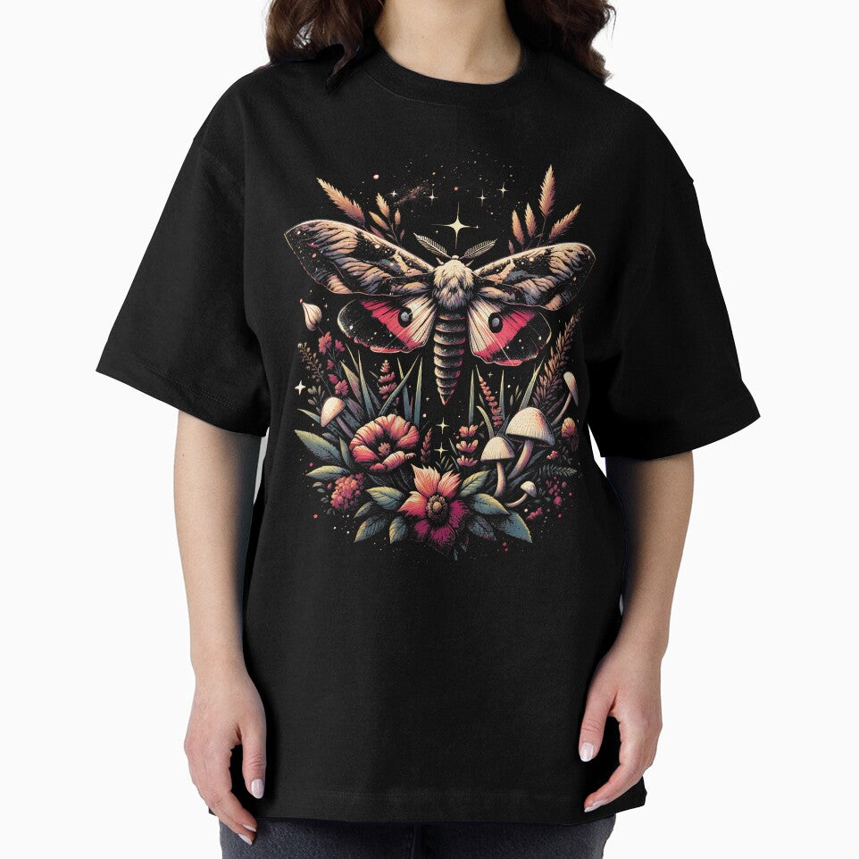 Moth Floral Cute Mushroom Cottagecore Fairycore Aesthetic by bonurasuliaj T-Shirts, Hoodie, Sweatshirt (Image 2)