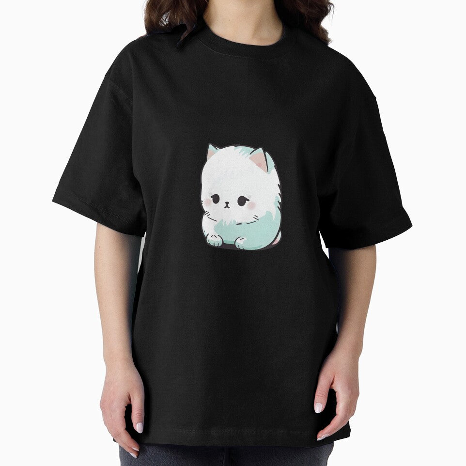 Cute sad baby white cat, japanese aesthetic by LorandQuest T-Shirts, Hoodie, Sweatshirt | BlankRebels.com (Image 2)