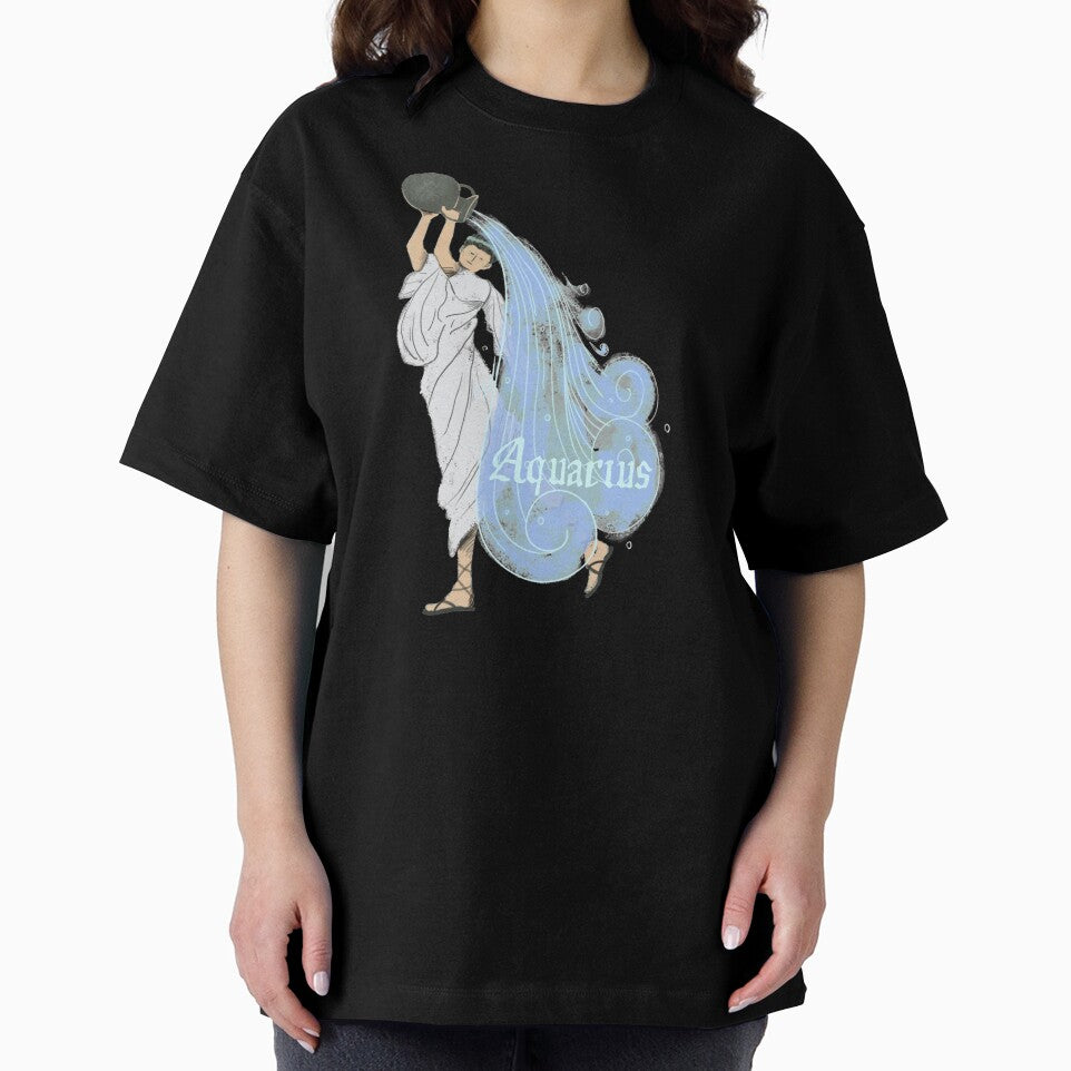 Aquarius Zodiac Sign Horoscope Constellation Retro Vintage Water-Bearer by Wangfu-tees Hoodie, Sweatshirt (Image 2)