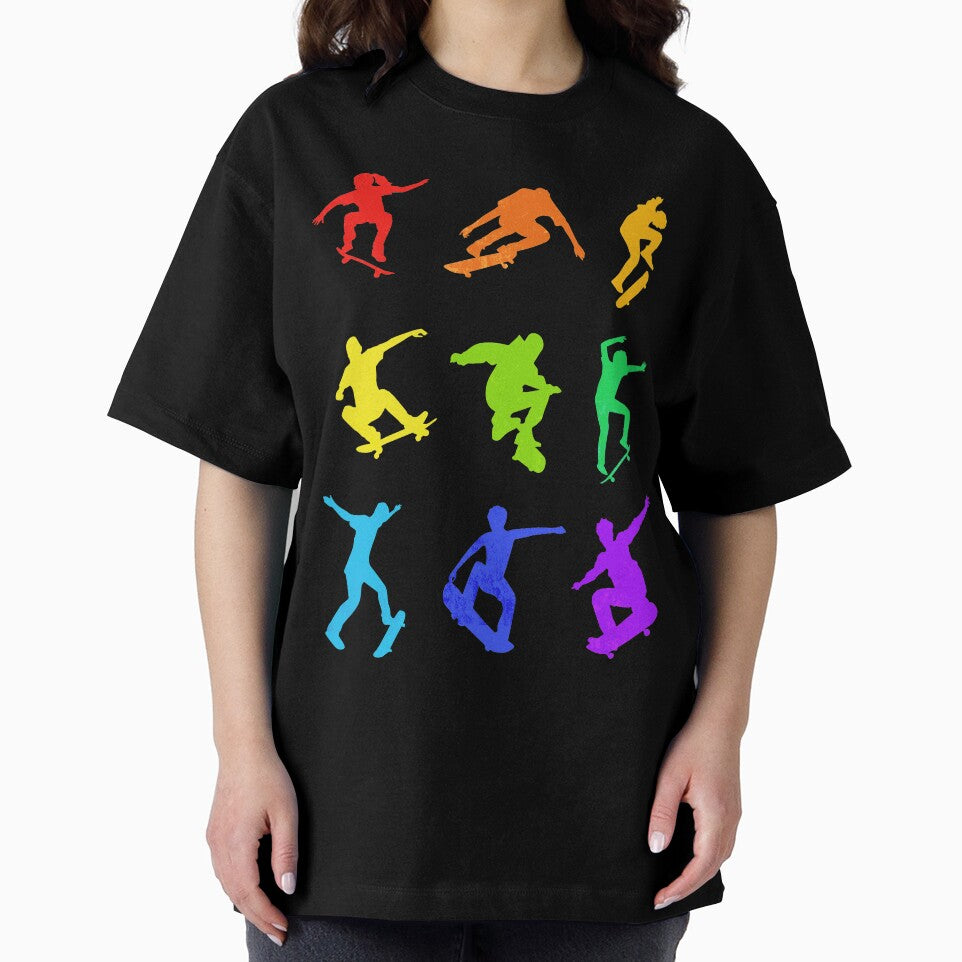 Skateboarding Retro Multicolor Art by AlysaWithArt T-Shirts, Hoodie, Sweatshirt | BlankRebels.com (Image 2)