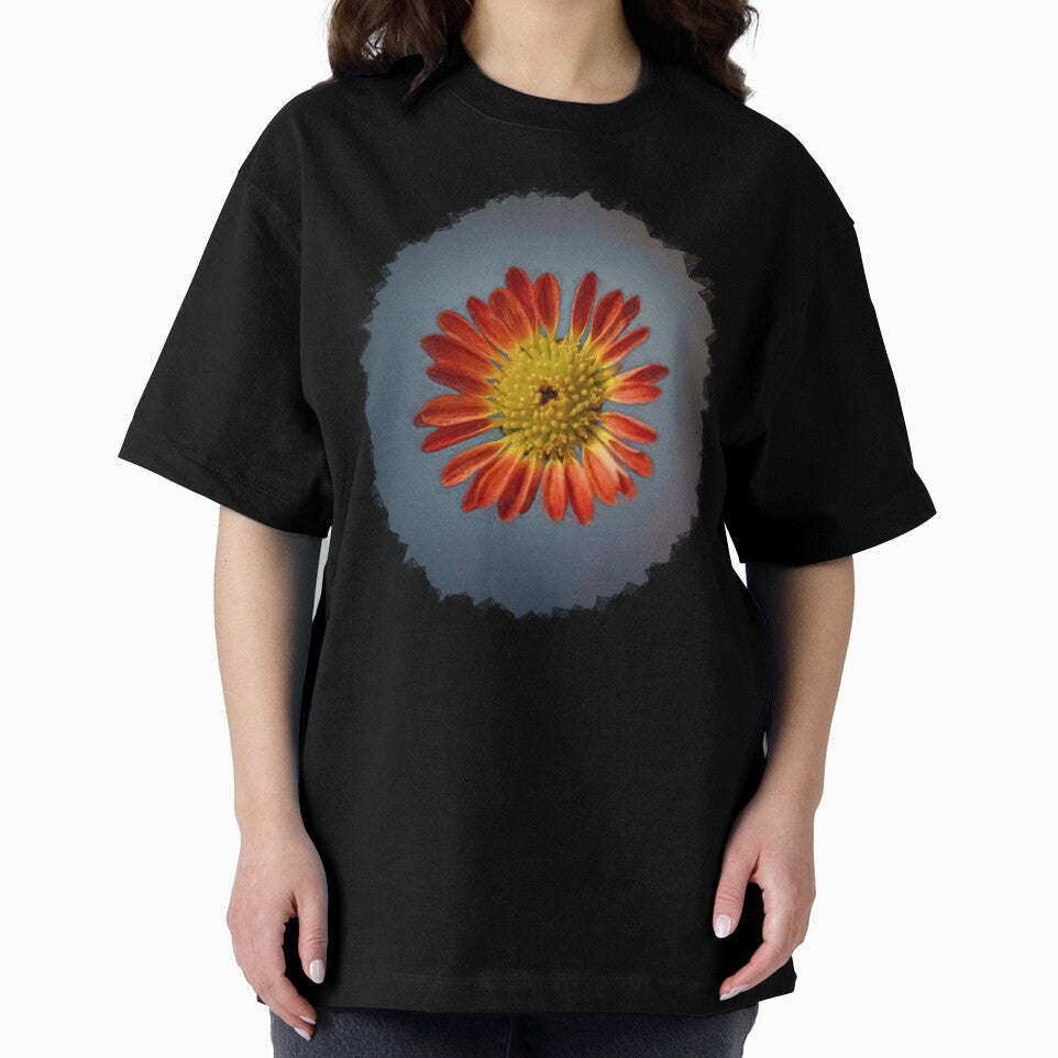 Orange And Yellow Daisy In A Grunge Style by Heathermarie321