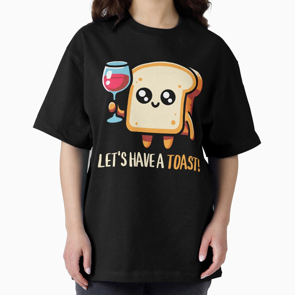 Let's Have A Toast! Cute Bread Pun Cartoon by PMCreative