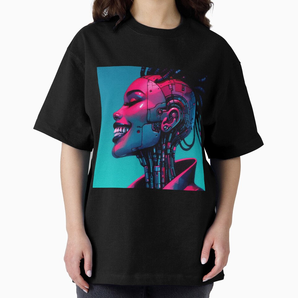 Cyberpunk Afro-American Girl Smiles Evilly by RESToRAPTOR