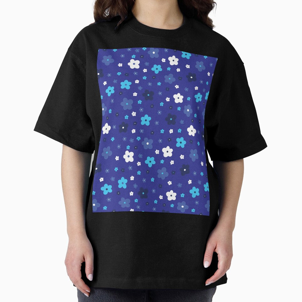 Y2K 2000S COCONUT GIRL AESTHETICS RETRO MINI MICRO TINY SMALL FLORAL FLOWERS BLUE TURQUOISE WHITE NAVY by... (Image 2)
