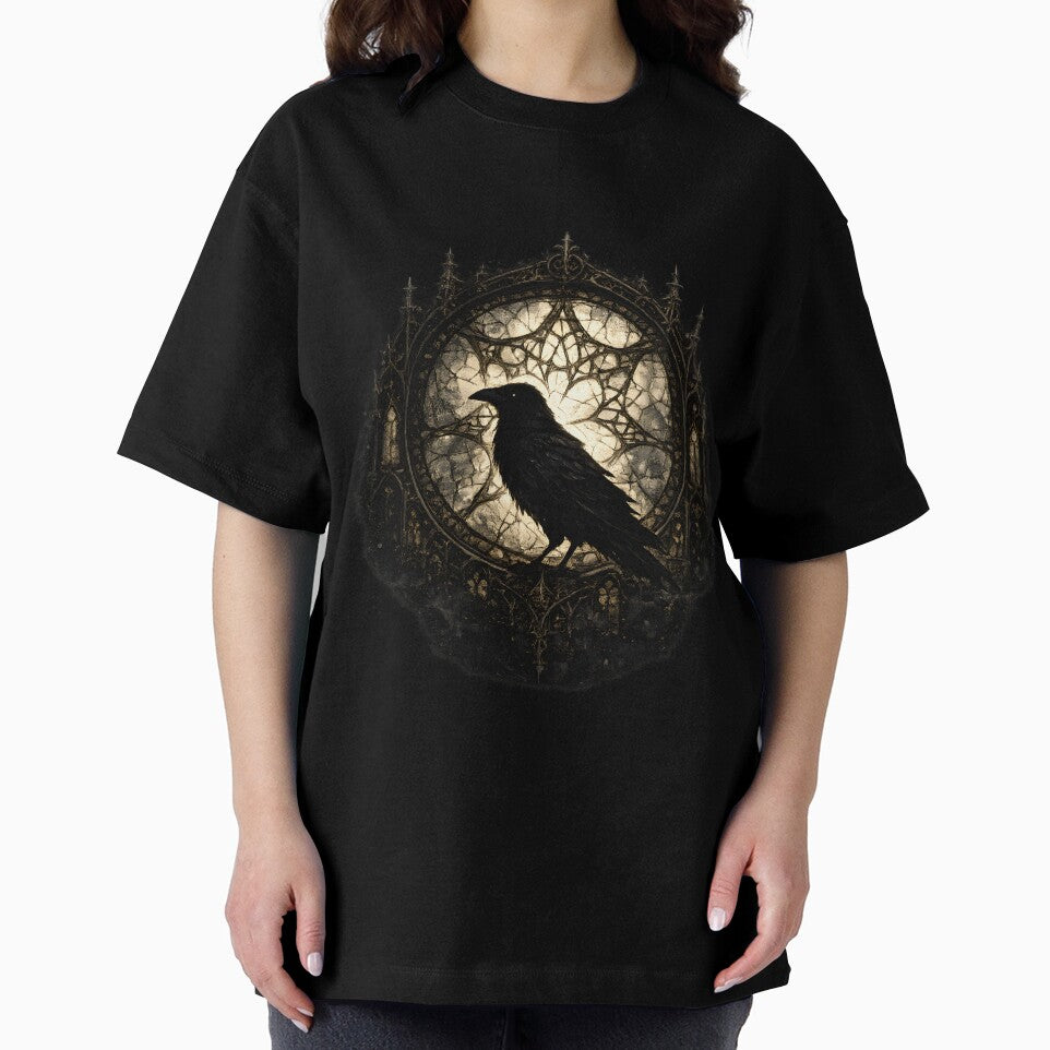 Cathedral Raven – Gothic Stained Glass by Mouraludia T-Shirts, Hoodie, Sweatshirt | BlankRebels.com (Image 2)