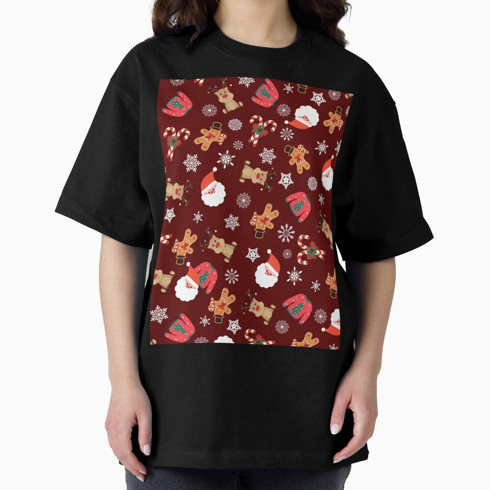 Red Christmas with Santa wallpaper by Eunoia-ikigai T-Shirts, Hoodie, Sweatshirt | BlankRebels.com (Image 2)