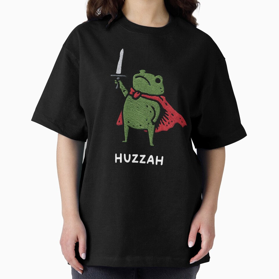 Huzzah Frog Knight Funny Sword Meme Quote by laszlosaobere T-Shirts, Hoodie, Sweatshirt | BlankRebels.com (Image 2)