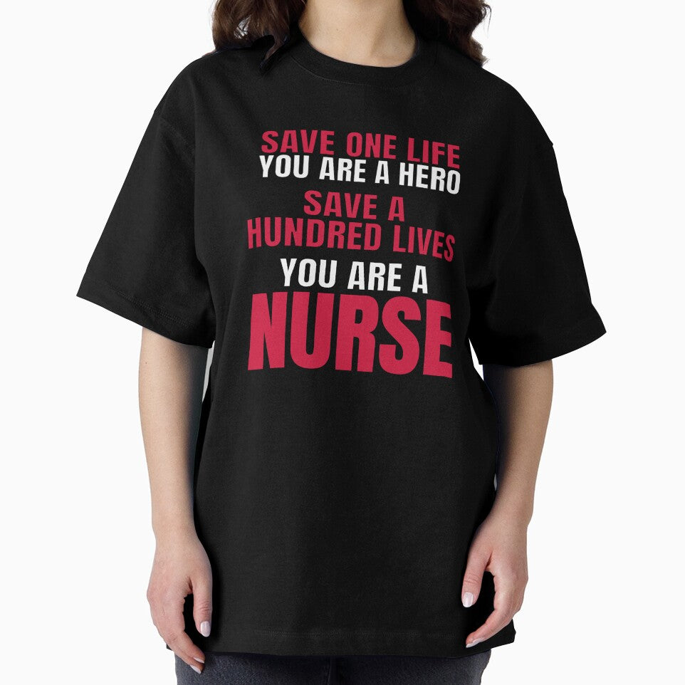 Nuse Save Hundred Lives funny Nurse by patroart T-Shirts, Hoodie, Sweatshirt | BlankRebels.com (Image 2)