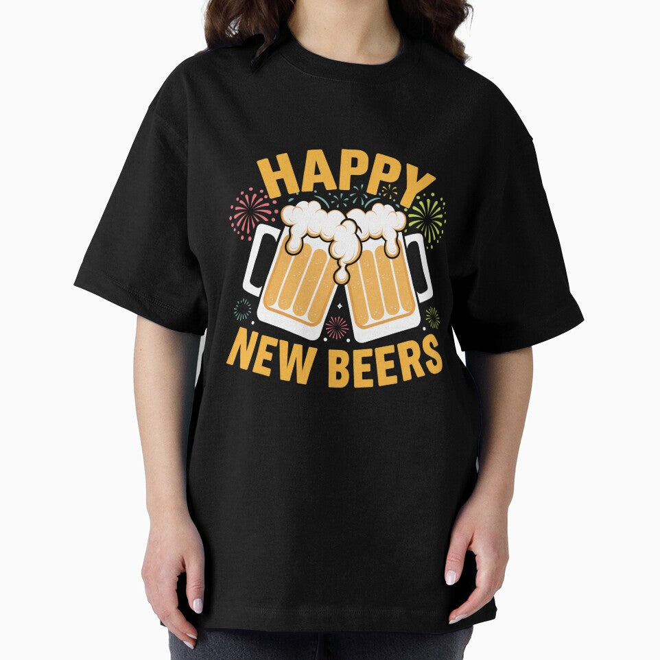 Happy New Beers Funny Beer Mugs Fireworks Celebration by Hananiah Merch