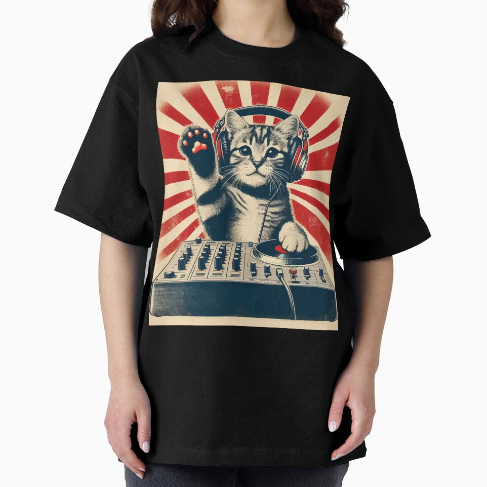Cool Funny Cute Deejay House Cat Retro Vintage by TomFrontierArt T-Shirts, Hoodie, Sweatshirt | BlankRebels.com (Image 2)