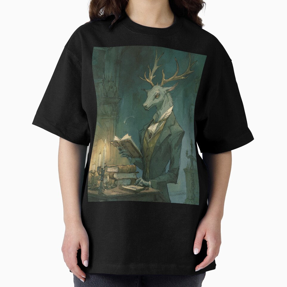 Dark Academia Art: Deer's Poetry Recital by bapupa T-Shirts, Hoodie, Sweatshirt | BlankRebels.com (Image 2)