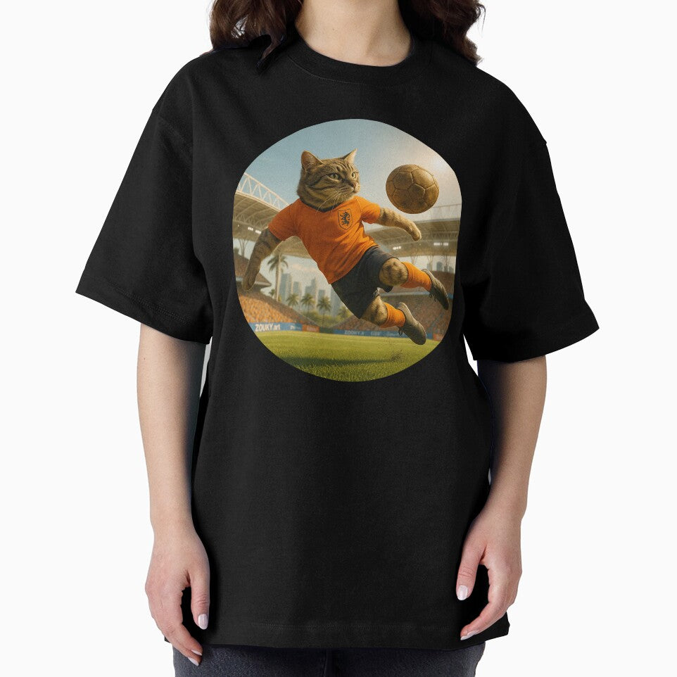 Dutch Soccer Orange Cat – Fearless Feline with Global Game Spirit by Zouky.art