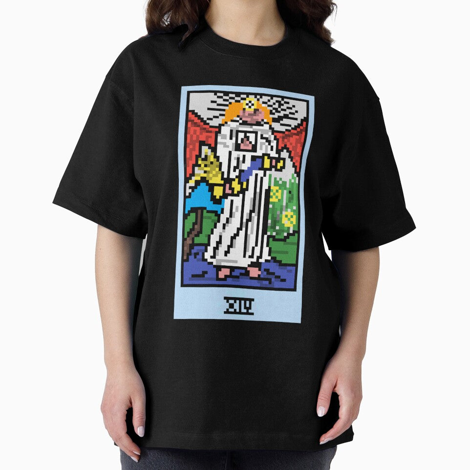 Wait, is this pixel art tarot? Yellow - Major Arcana 'Temperance' (Design for T-shirt, stickers and other... (Image 2)