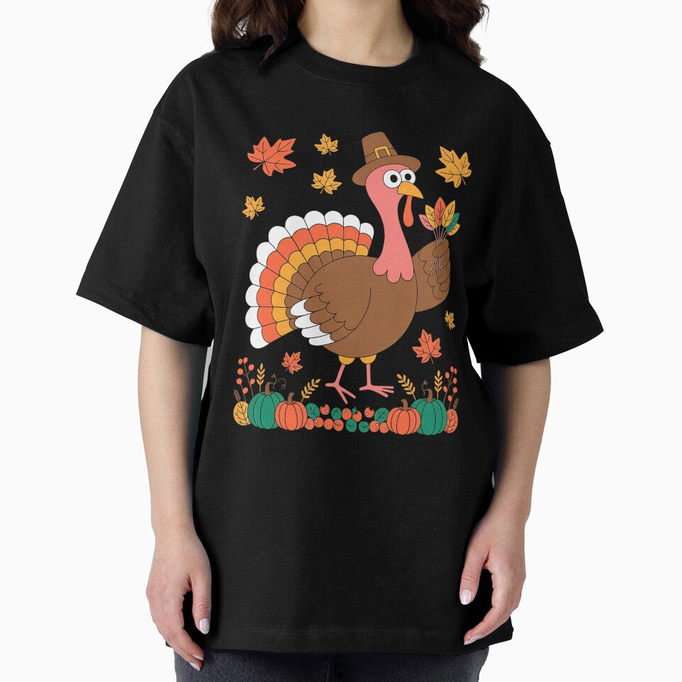 Thanksgiving Flamingo As Turkey Holding Fall Leaves Pumpkin by VerseFarm T-Shirts, Hoodie, Sweatshirt (Image 2)