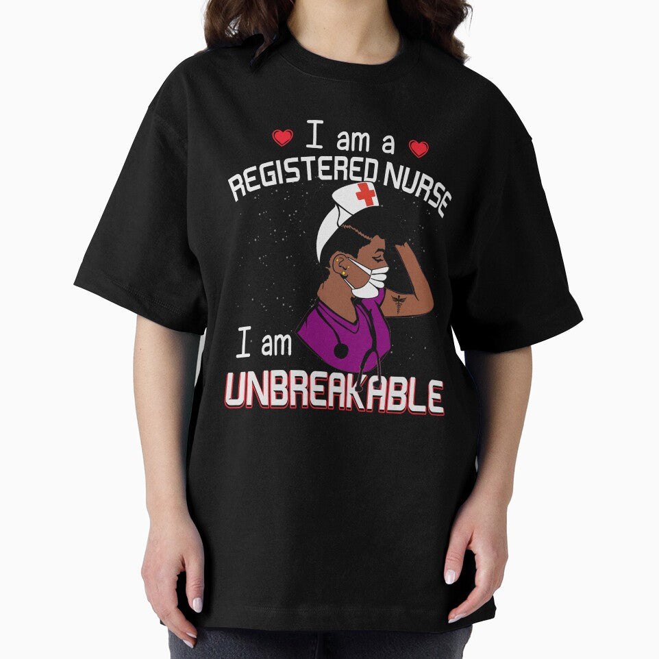 I Am A Registered Black Nurse I Am Unbreakable Black Nurse Nursing Student by Simeon	 Dorelus T-Shirts, Hoodie,... (Image 2)