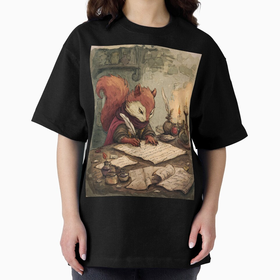 Light Academia Art: Squirrel's Calligraphy Practice by bapupa T-Shirts, Hoodie, Sweatshirt | BlankRebels.com (Image 2)