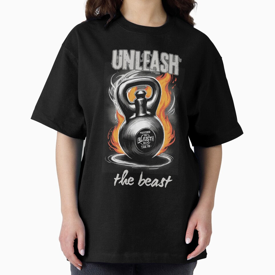 Release the beast Dumbbell in flames Gym enthusiast sketch by CallisC Arts ⭐⭐⭐⭐⭐ by CallisC-Arts T-Shirts,... (Image 2)