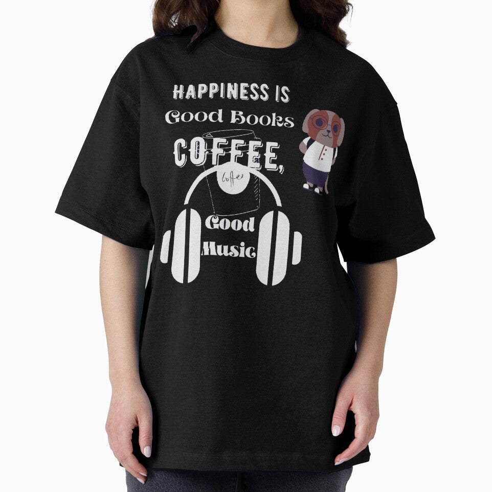 Happiness is good book, coffee and good music. by Simi2020 T-Shirts, Hoodie, Sweatshirt | BlankRebels.com (Image 2)