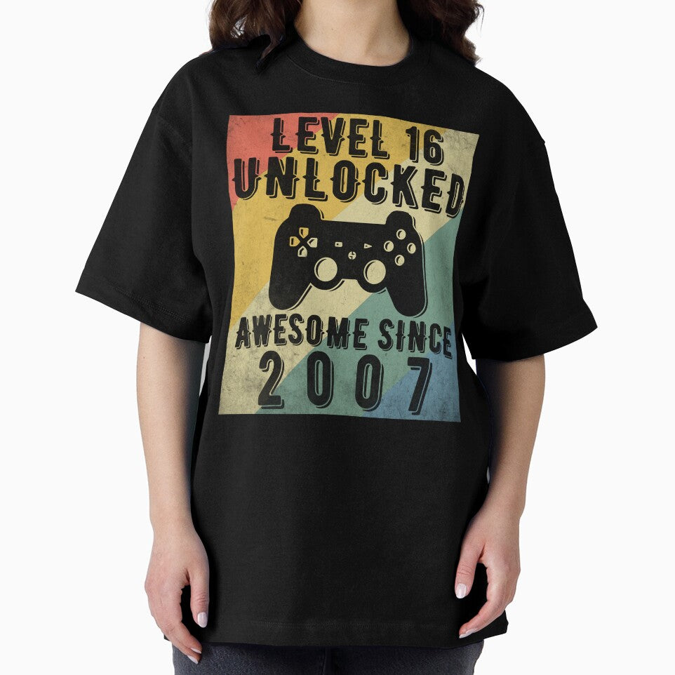 Level 16 Unlocked Video Gamer 16 Year Old 16th Birthday Boy by Teeloony T-Shirts, Hoodie, Sweatshirt (Image 2)