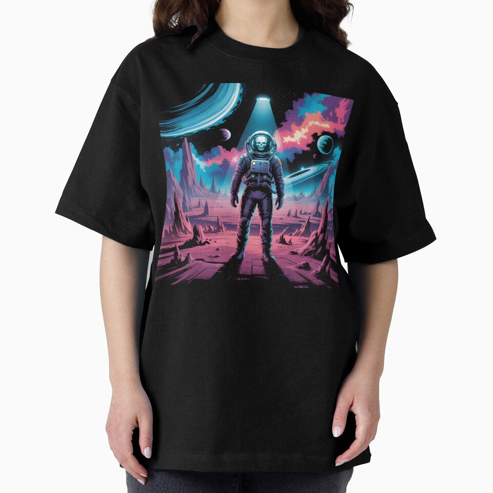 Neon Cosmic Explorer – Astronaut Skull Sci-Fi Art by WinkWild T-Shirts, Hoodie, Sweatshirt | BlankRebels.com (Image 2)
