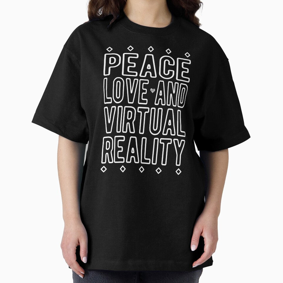 Peace, Love and Virtual Reality - VR Gamer by madtoyman T-Shirts, Hoodie, Sweatshirt | BlankRebels.com (Image 2)