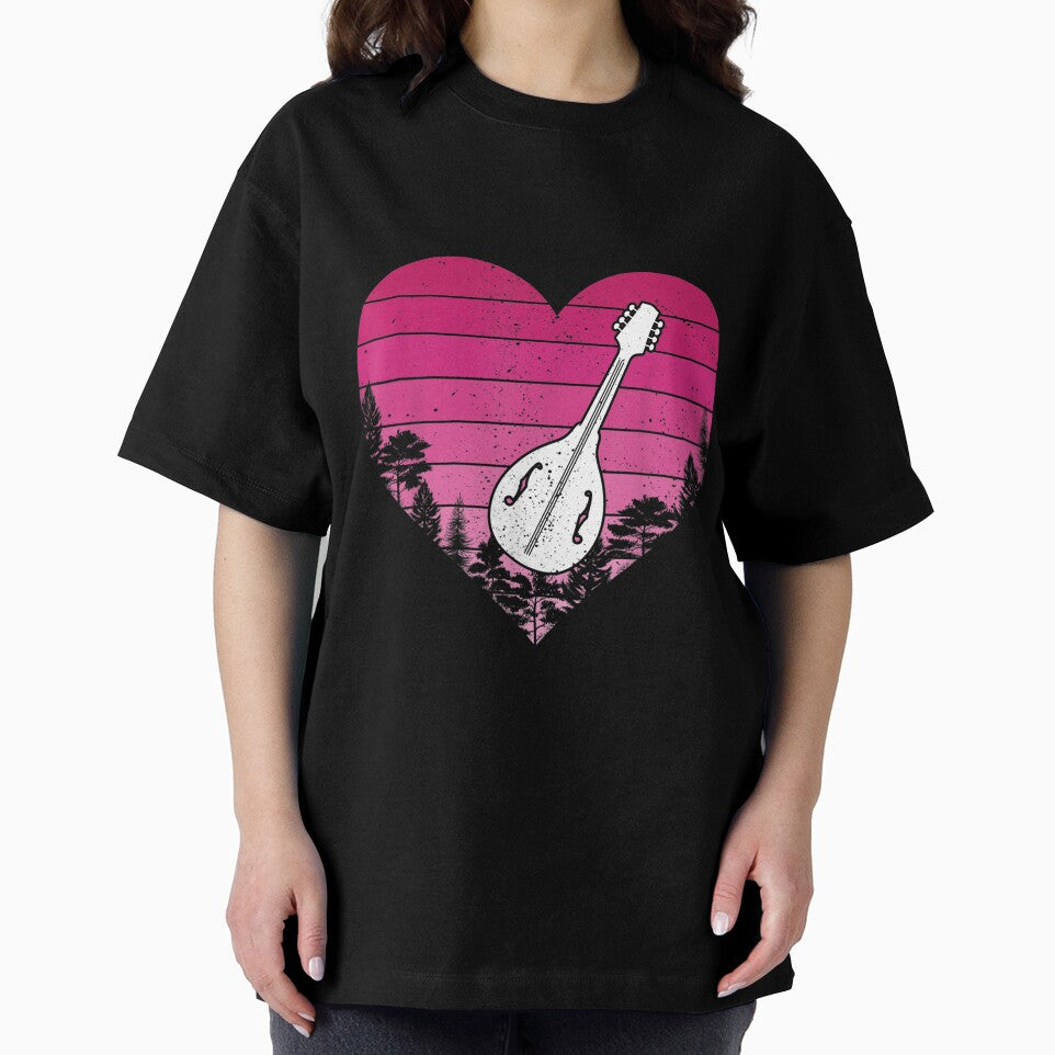 Mandolin Music Lover Retro Vintage Heart Mandolin Valentines by mchargue12 T-Shirts, Hoodie, Sweatshirt (Image 2)