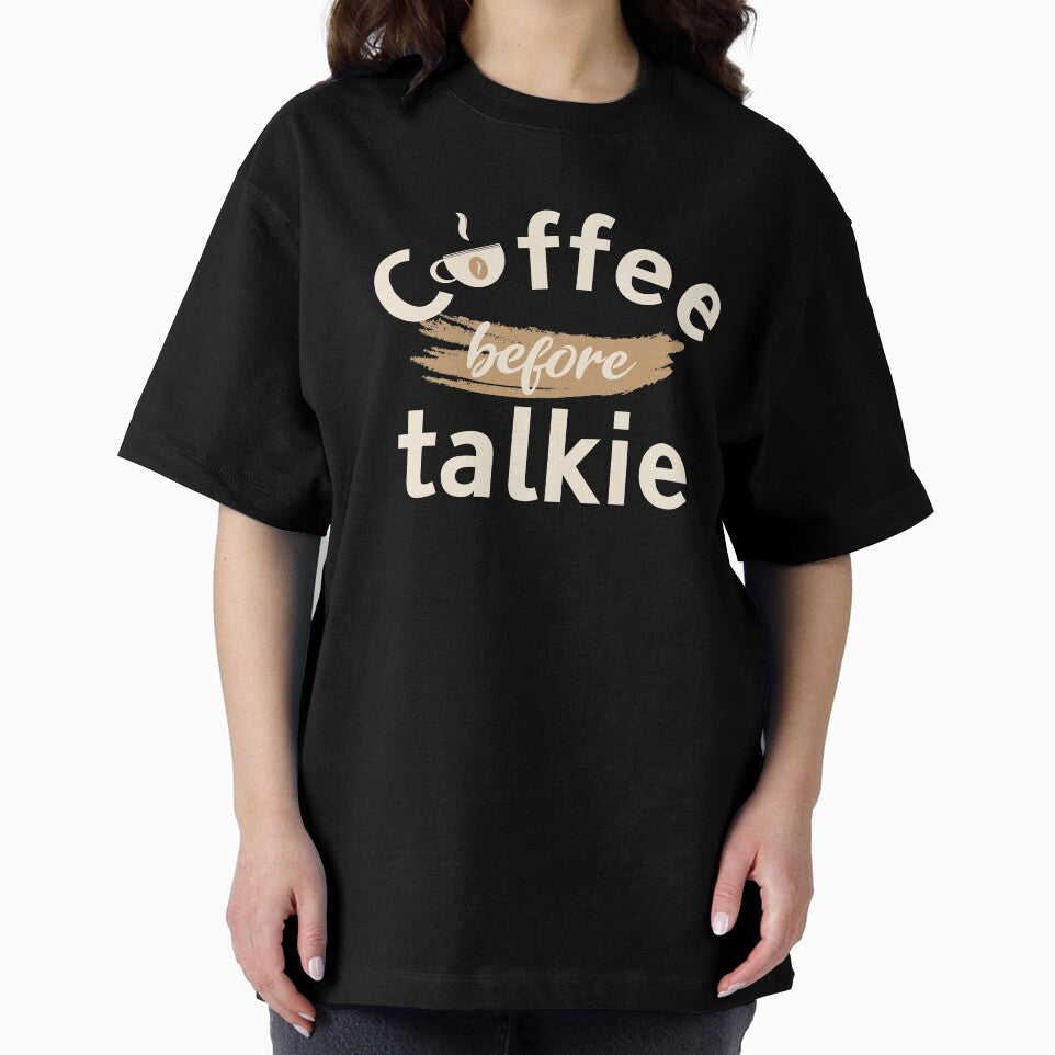Coffee before talking - Funny coffee quotes - Coffee lovers gift for international coffee day by Alice-Elgawi