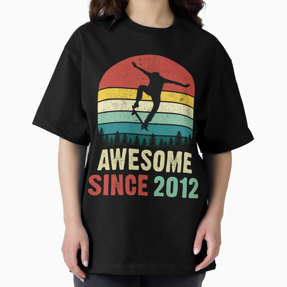9th Birthday Skateboard Skate Awesome Since 2012 by RetroStyle247 T-Shirts, Hoodie, Sweatshirt | BlankRebels.com (Image 2)