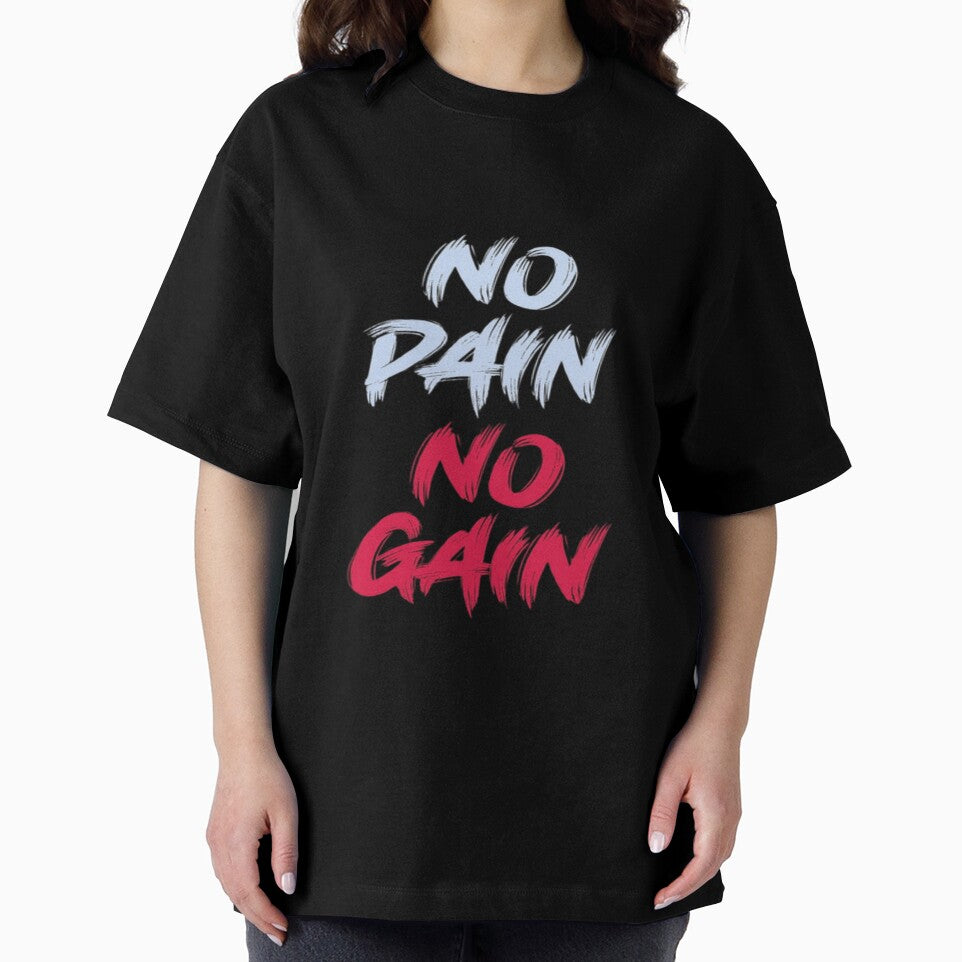 No pain, no gain gym motivation workout motivation illustration premium design by truemoneyman T-Shirts,... (Image 2)