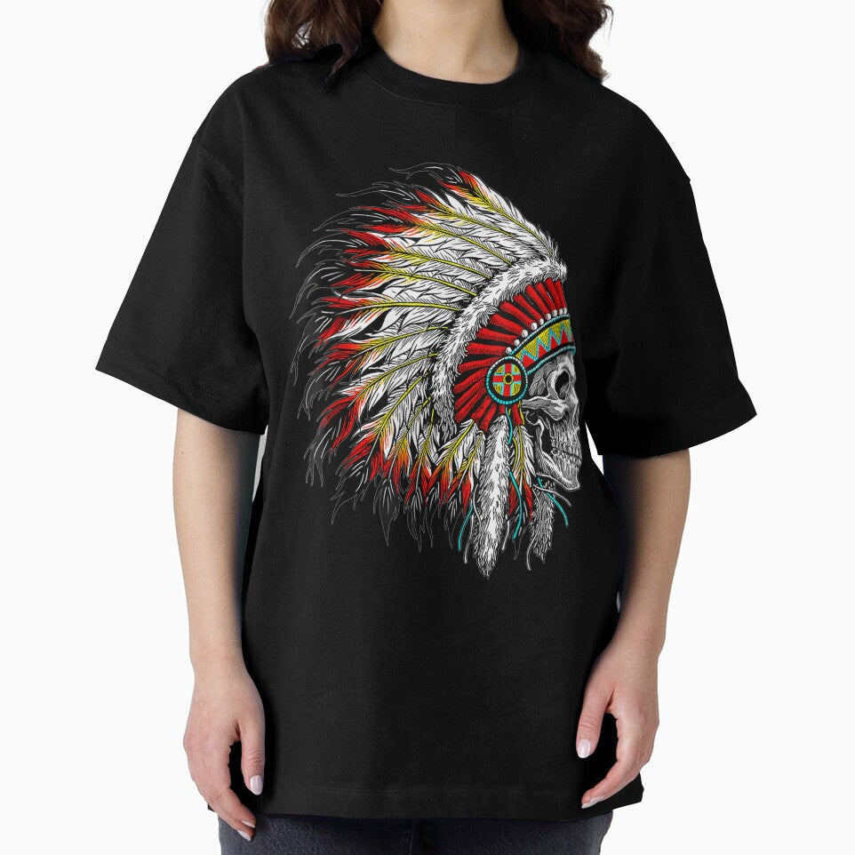 Native American Indian Chief Skull Motorcycle Headdress by jennifera11