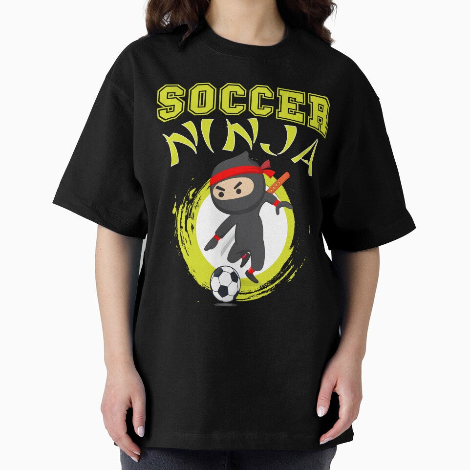 Funny Soccer Ninja Player Cute Foot-ball Game Grunge Design for Kids by WhiteTears