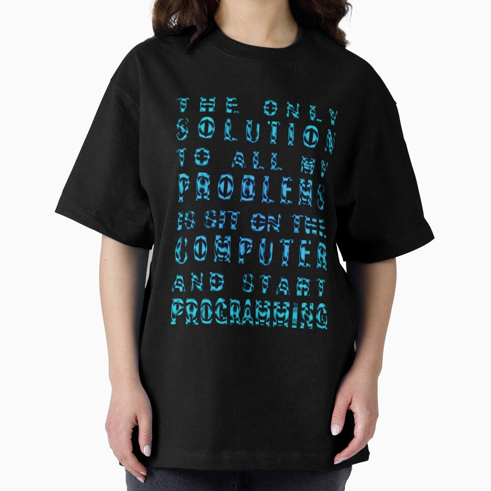 The only solution to all my problems is sit on the computer and start programming with effect of black shade by... (Image 2)