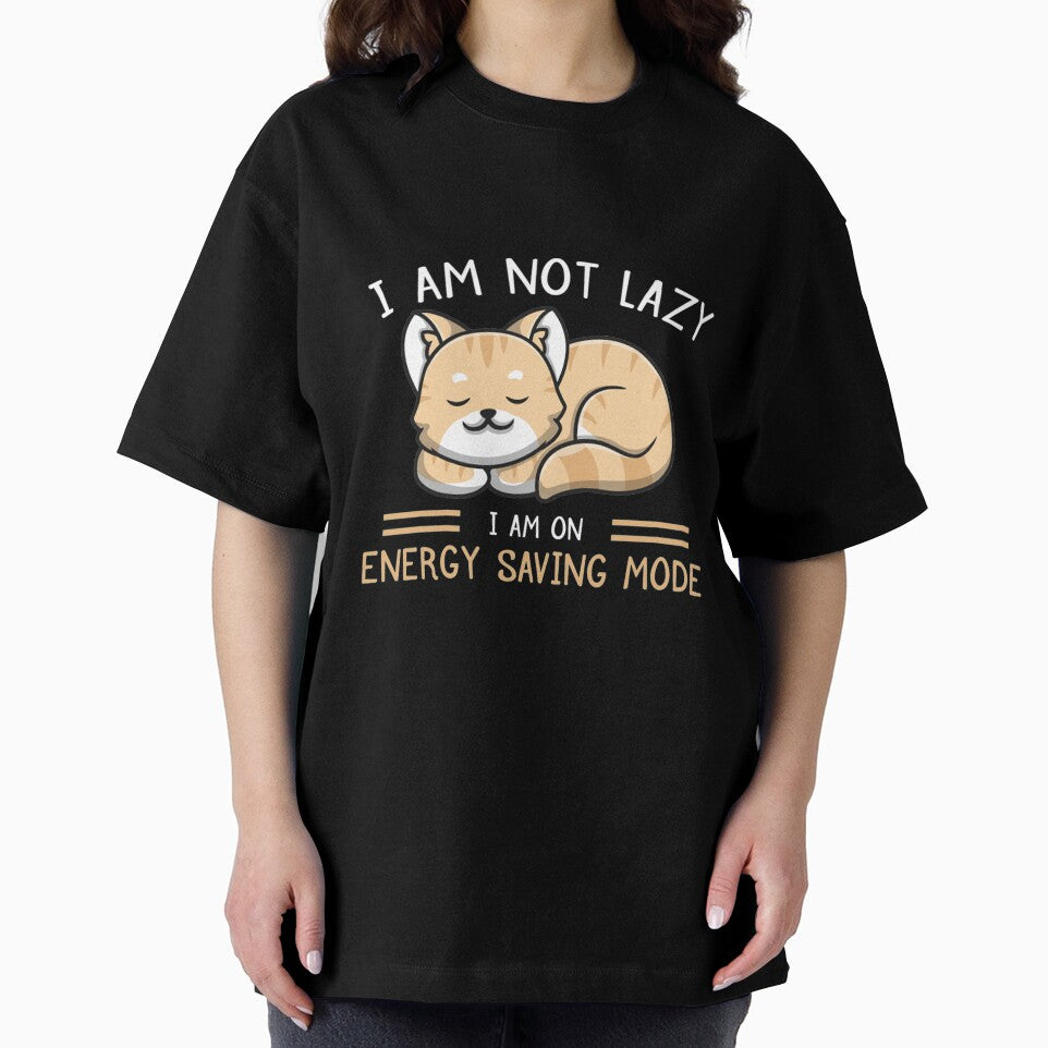 cat i'm not lazy i'm on energy saving mode-funny animals typography by Hartics T-Shirts, Hoodie, Sweatshirt (Image 2)