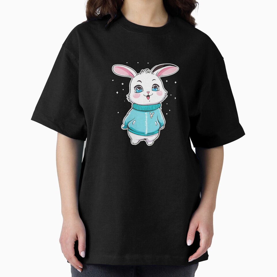 Cute bunny wearing a sweater, t-shirt style by PixelMuse2024 Hoodie, Sweatshirt | BlankRebels.com (Image 2)