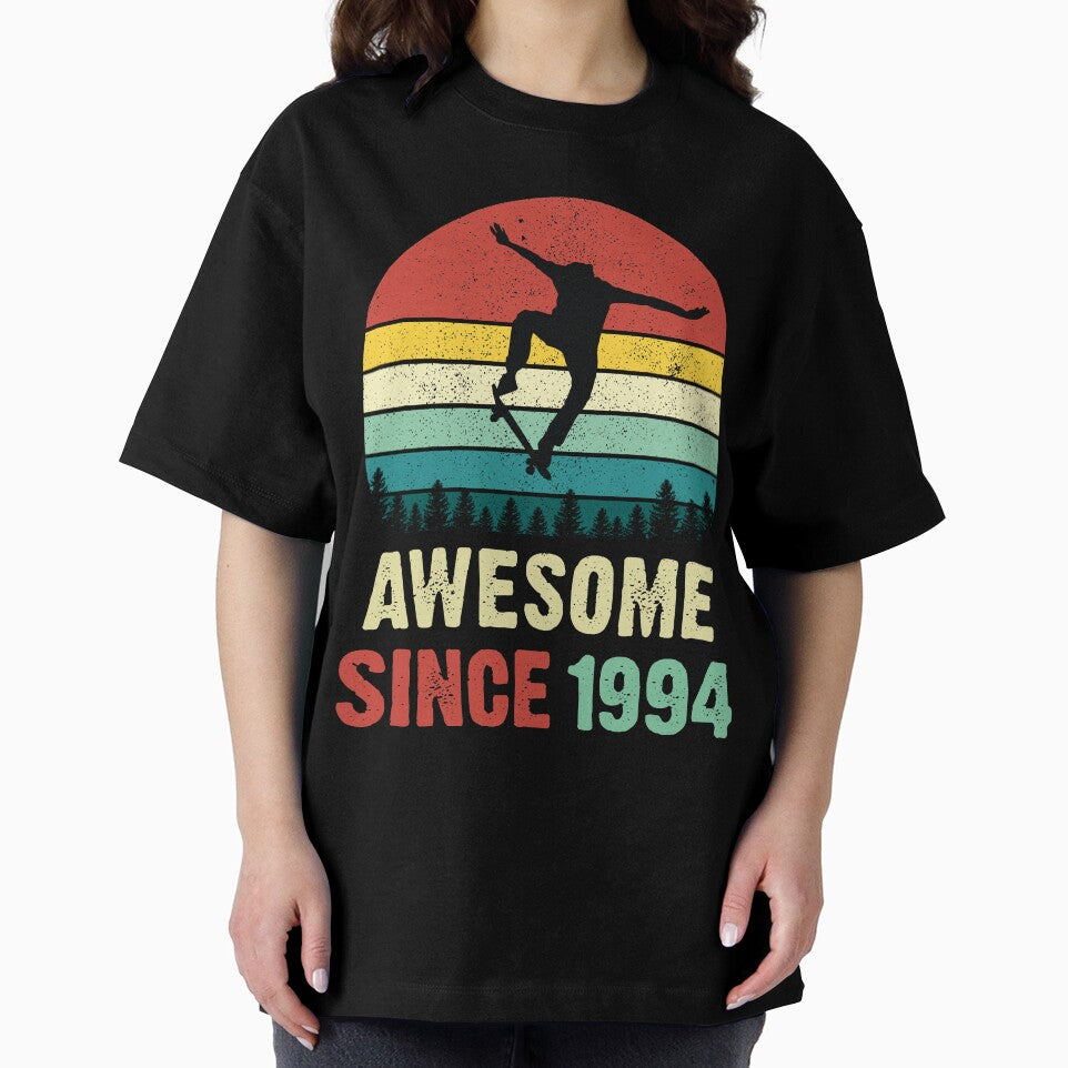 27th Birthday Skateboard Skate Awesome Since 1994 by RetroStyle247 T-Shirts, Hoodie, Sweatshirt | BlankRebels.com (Image 2)