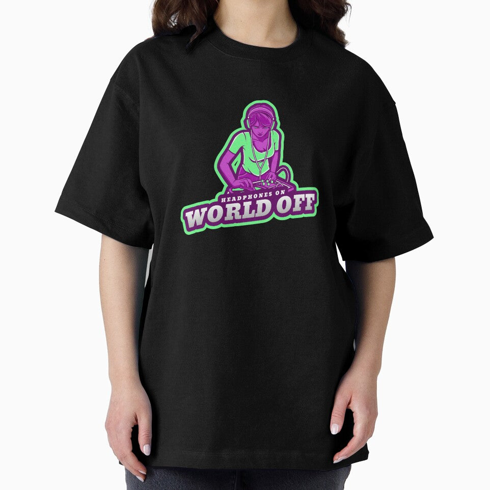 Headphones On World Off DJ | DJ Gift by fcbdavis T-Shirts, Hoodie, Sweatshirt | BlankRebels.com (Image 2)